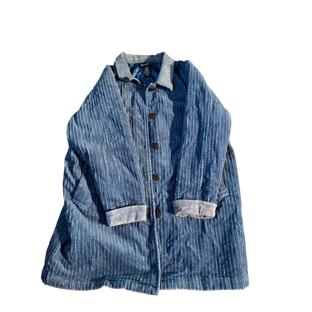 Vintage Denim & Co Blue Corduroy Jacket Size Large